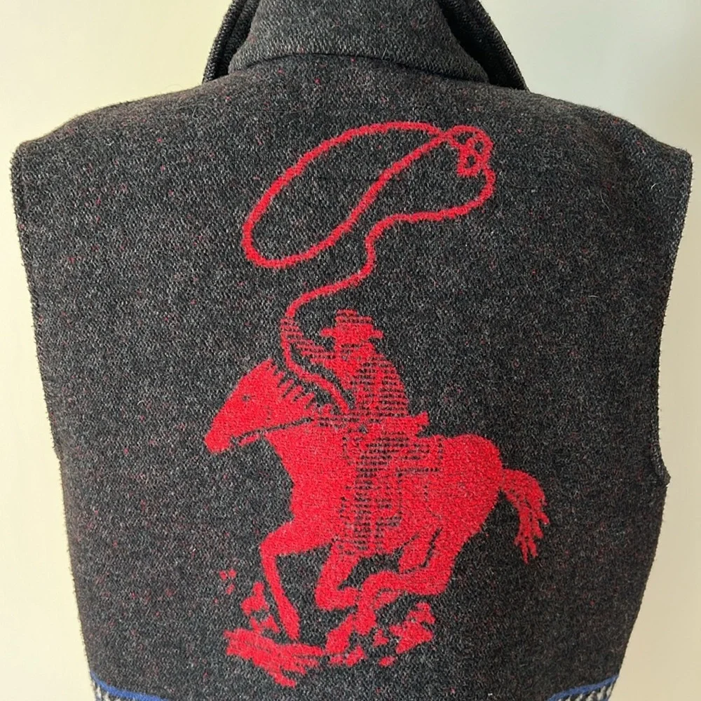 Vintage Cowboy Cowgirl Western Horse Rodeo Vest